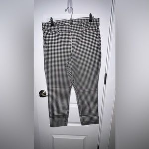 Fit & Flare Checkered Business Pants